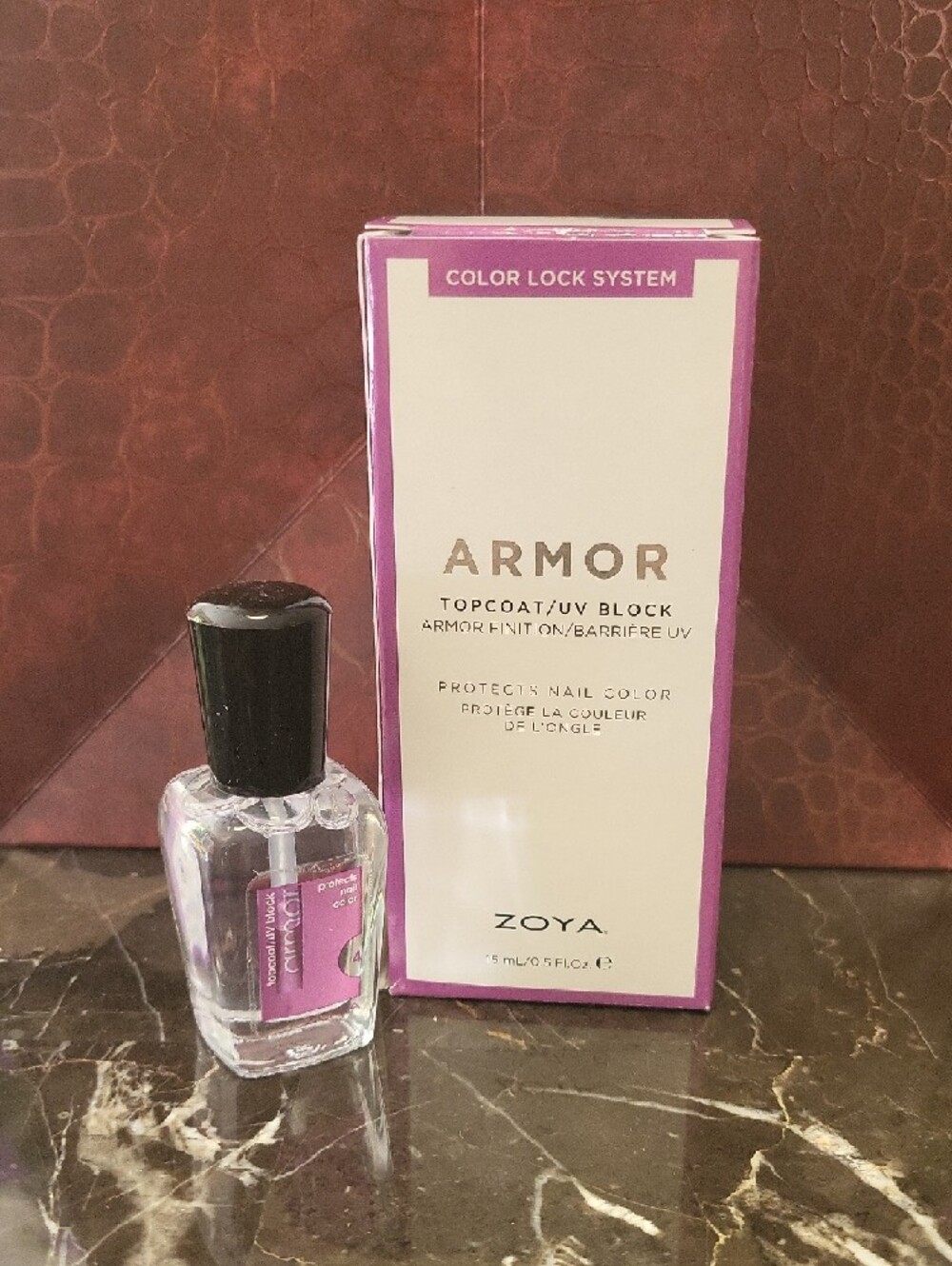 NIB Zoya Armor Topcoat UV Block for Nail Polish 10 Free Vegan 0.5oz/15ml